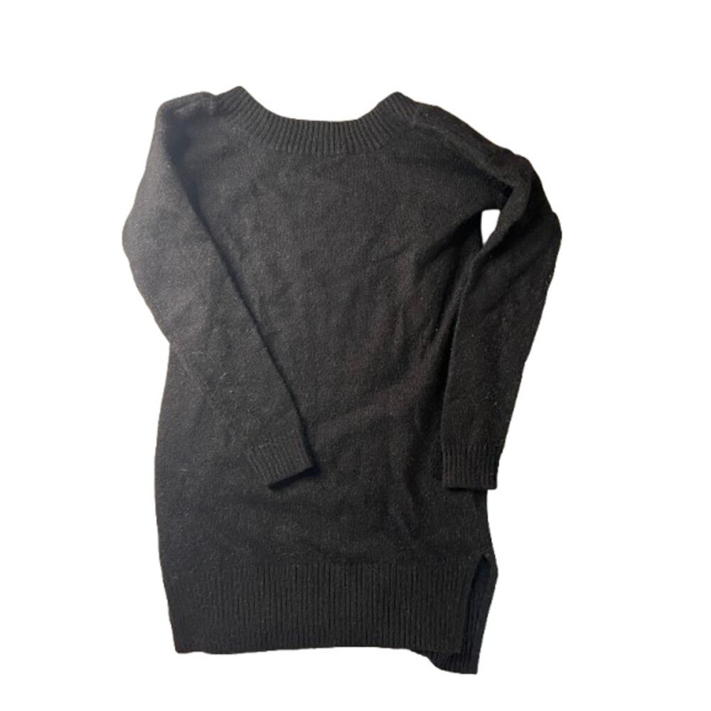 GAP black long-sleeve knit wool blend sweater dress womens XS